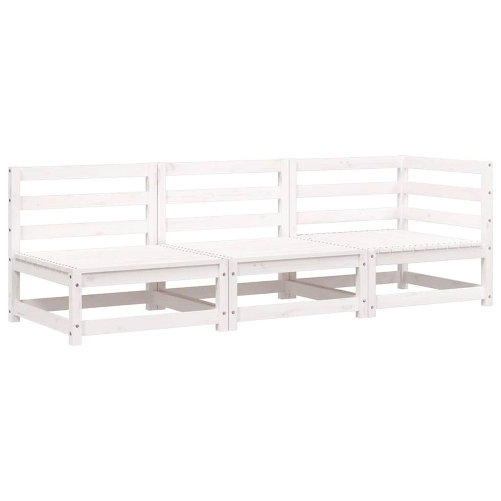 Etreno Outdoor Solid Wood Lounge Set in White