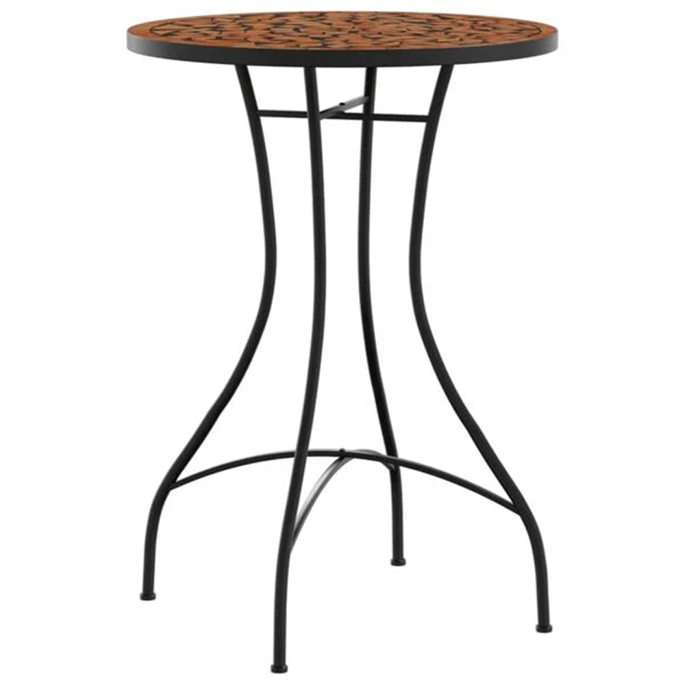 Etrix Garden Ceramic Top Bistro Set in Terracotta