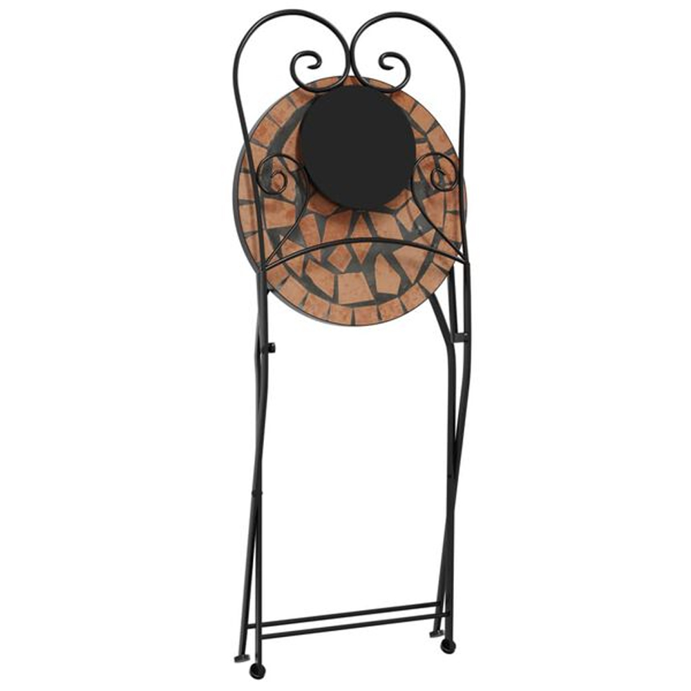Etrix Garden Ceramic Top Bistro Set in Terracotta