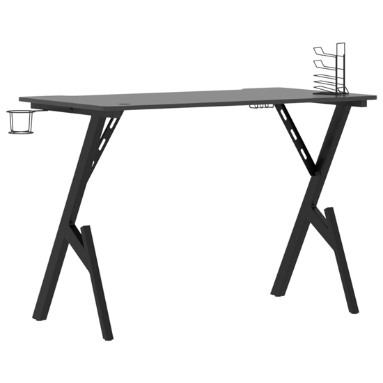 Eufaula Wooden Gaming Desk In Black With Y-Shape Legs_5