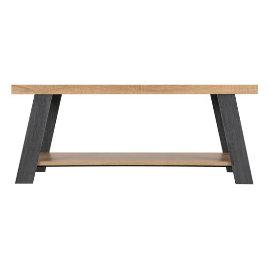 Eureka Wooden Coffee Table In Grey And Sonoma Effect