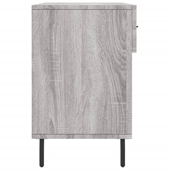 Eureka Wooden Shoe Storage Bench 2 Drawers In Grey Sonoma Oak