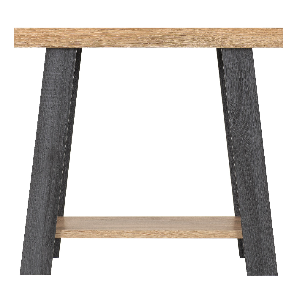 Eureka Wooden Side Table In Grey And Sonoma