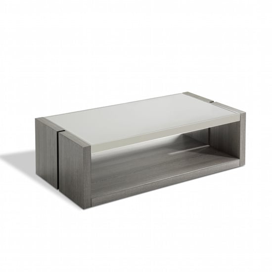 Product photograph of Europa Glass Coffee Table With Smokey Grey Base from Furniture in Fashion