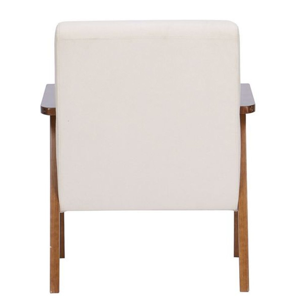 Eustis Fabric Armchair With Wooden Frame In Oak