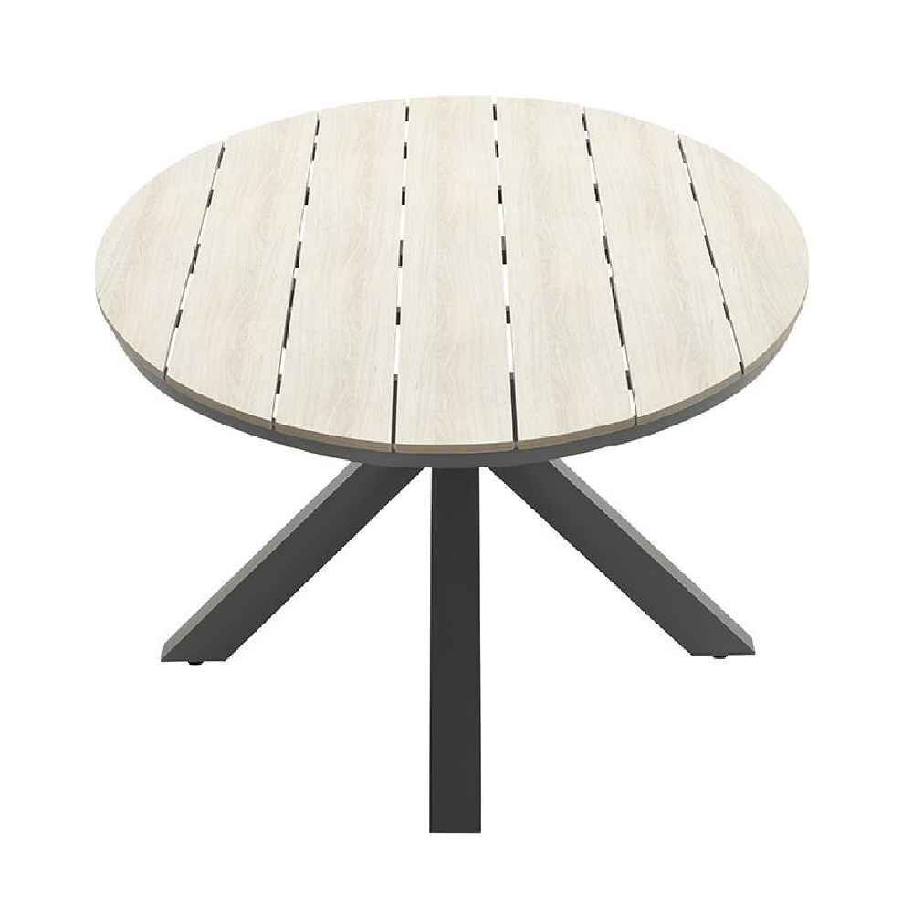 Ezra Large Wooden Oval Garden Dining Table In Light Brown
