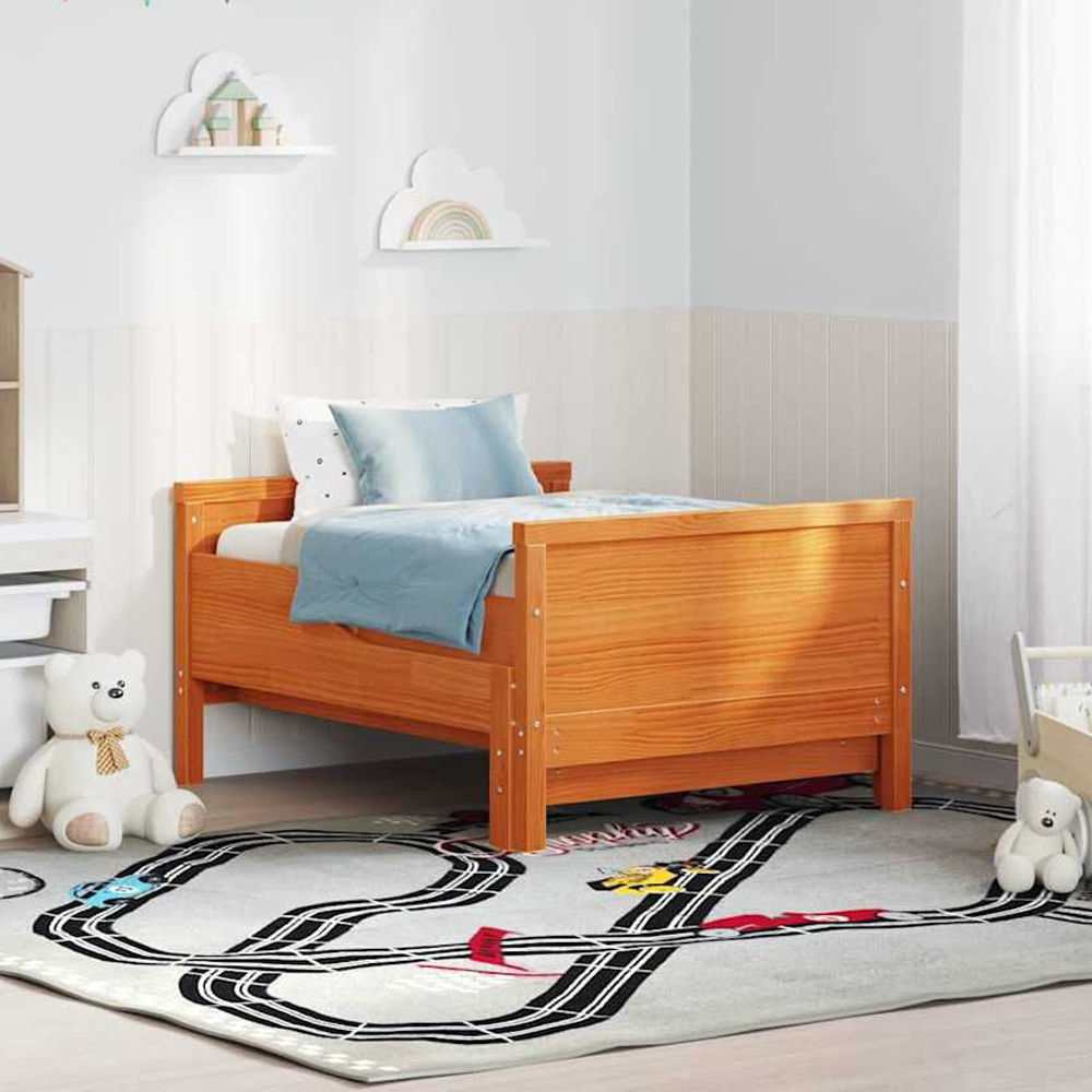 Eustis Wooden Extendable Kids Bed In Brown