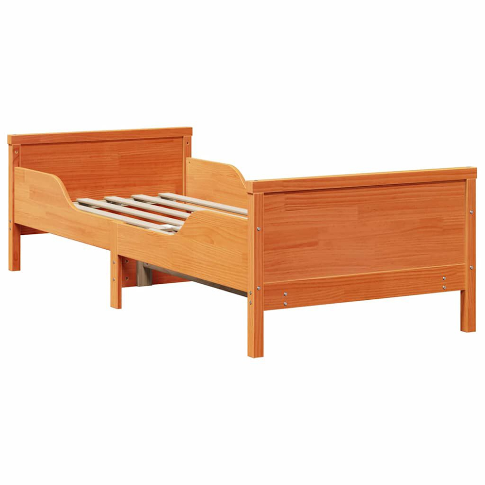Eustis Wooden Extendable Kids Bed In Brown