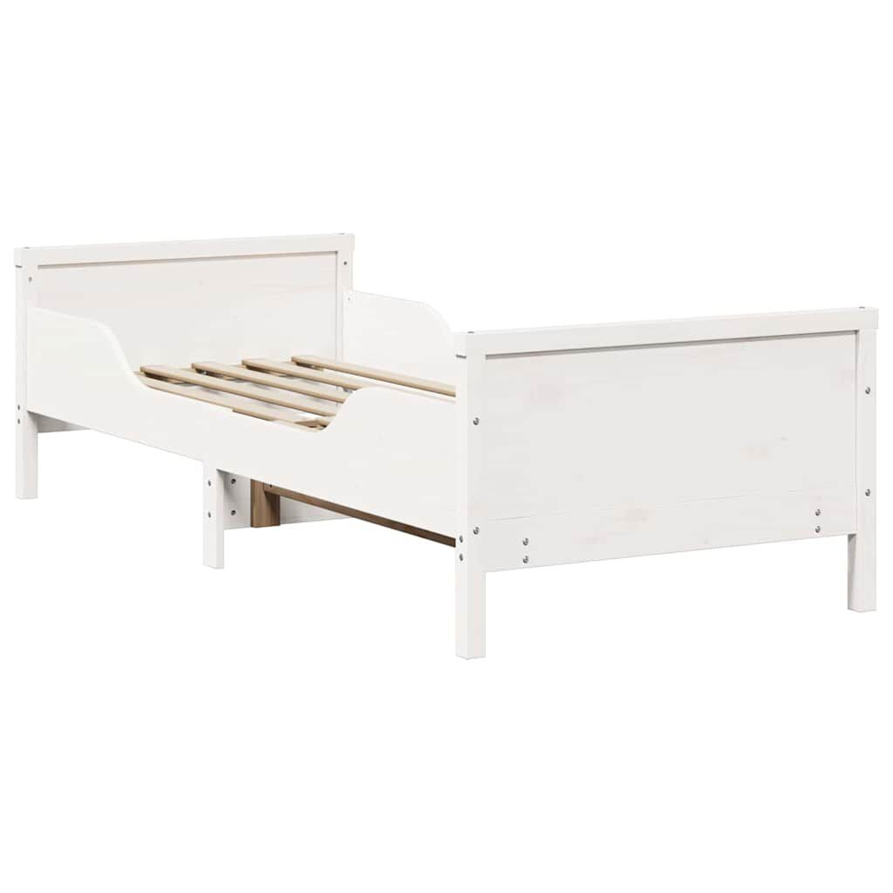 Eustis Wooden Extendable Kids Bed In White