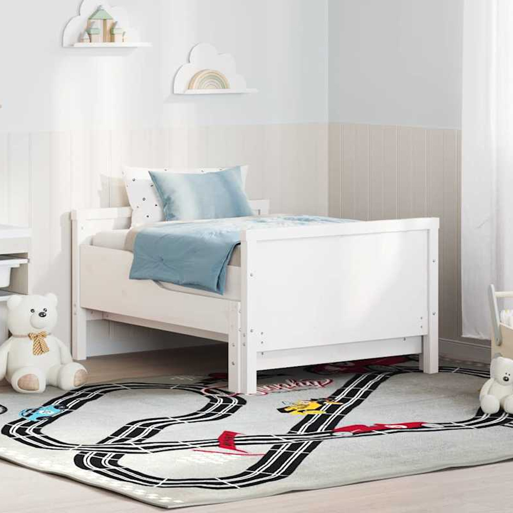Eustis Wooden Extendable Kids Bed In White