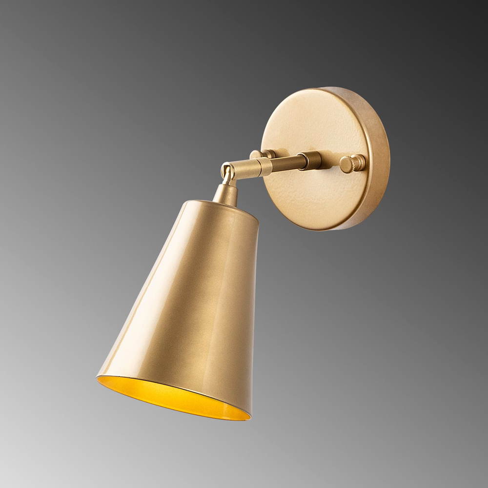 Evander Metal Wall Light in Gold