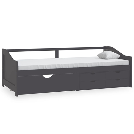 Evania Pine Wood Single Day Bed With Drawers In Dark Grey_2