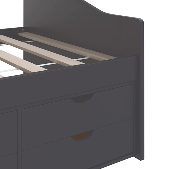 Evania Pine Wood Single Day Bed With Drawers In Dark Grey_5