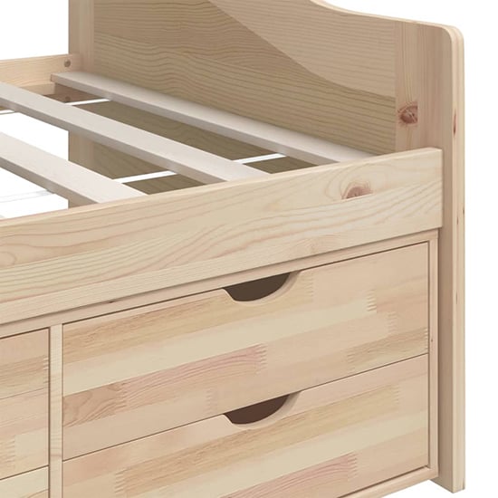 Evania Pine Wood Single Day Bed With Drawers In Natural_5