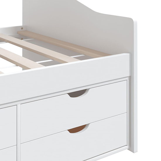 Evania Pine Wood Single Day Bed With Drawers In White_5
