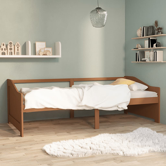 Read more about Evania pine wood single day bed in honey brown