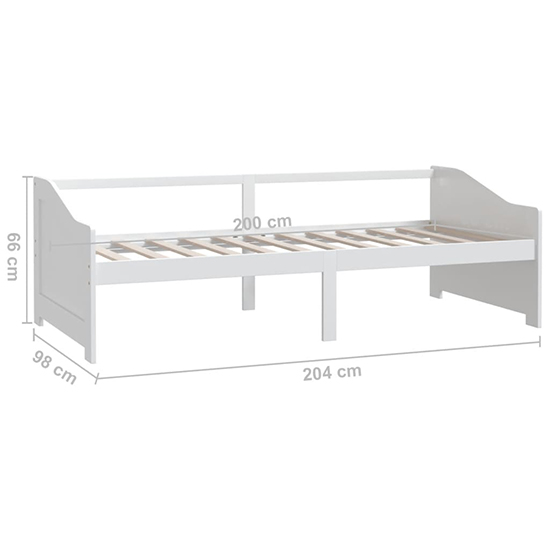 Evania Pine Wood Single Day Bed In White_5