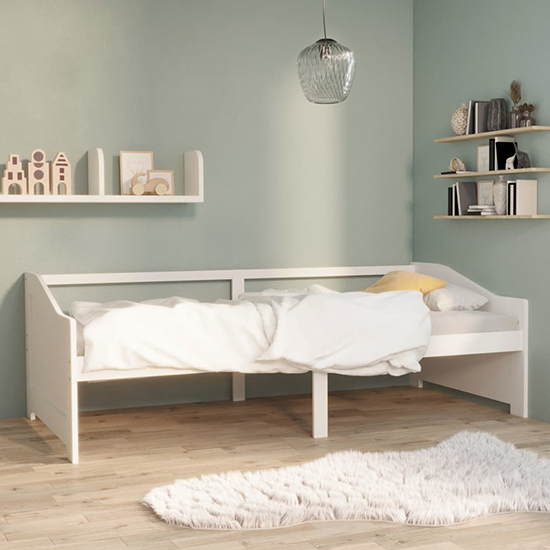 Photo of Evania pine wood single day bed in white