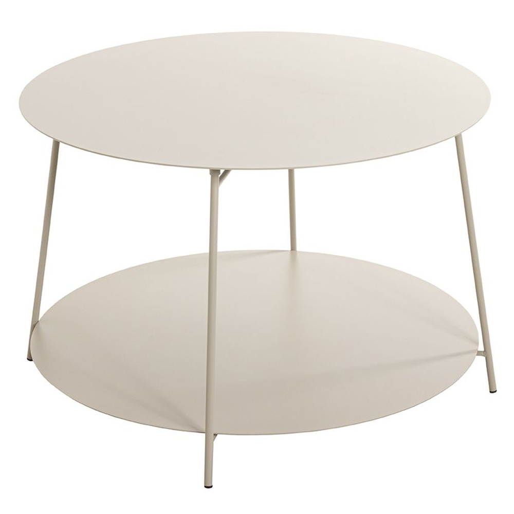 Evanston Metal Coffee Table With Undershelf In Grey