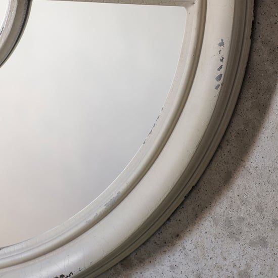 Evanston Round Window Design Wall Mirror In White_2