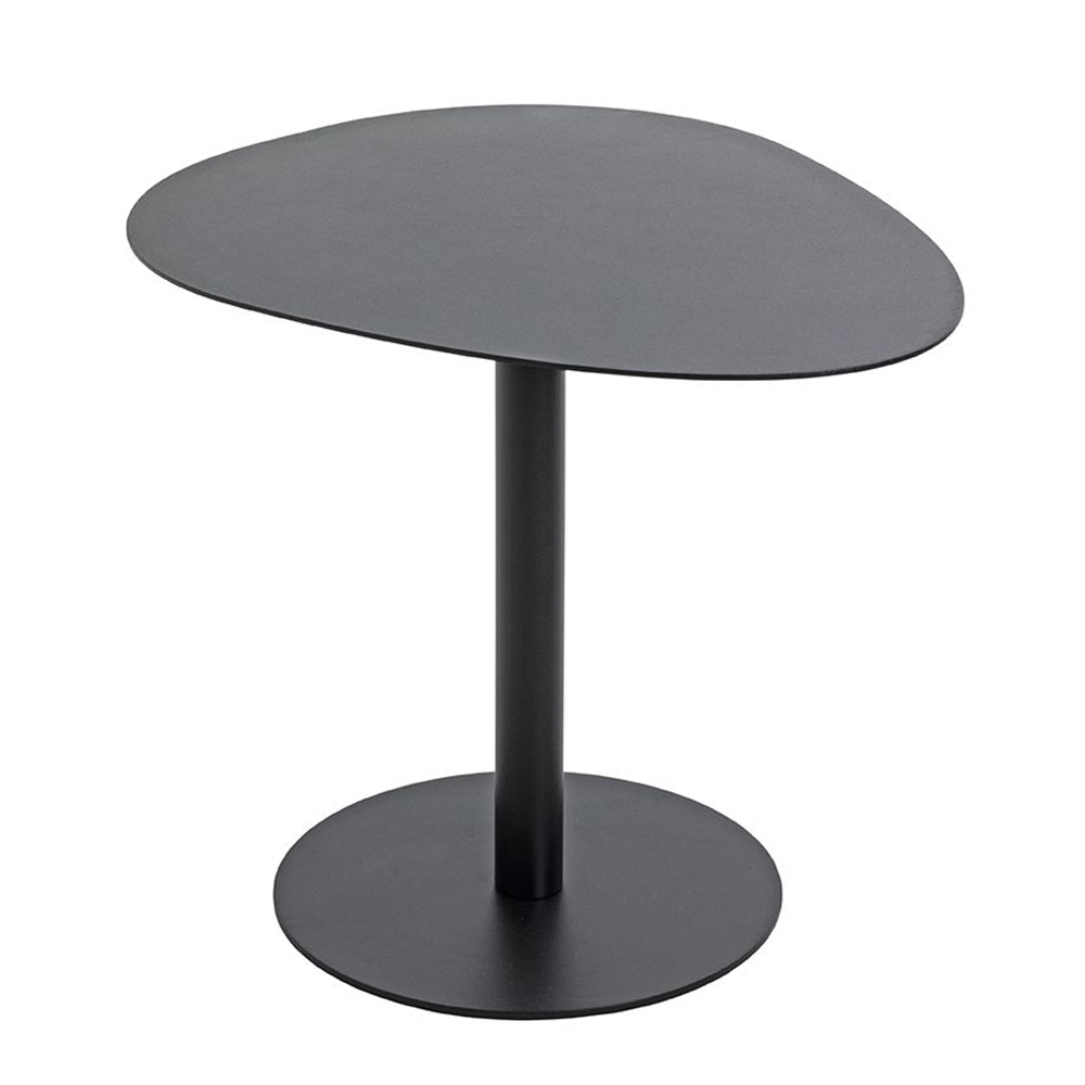 Evanston Triangle Metal End Table In Black