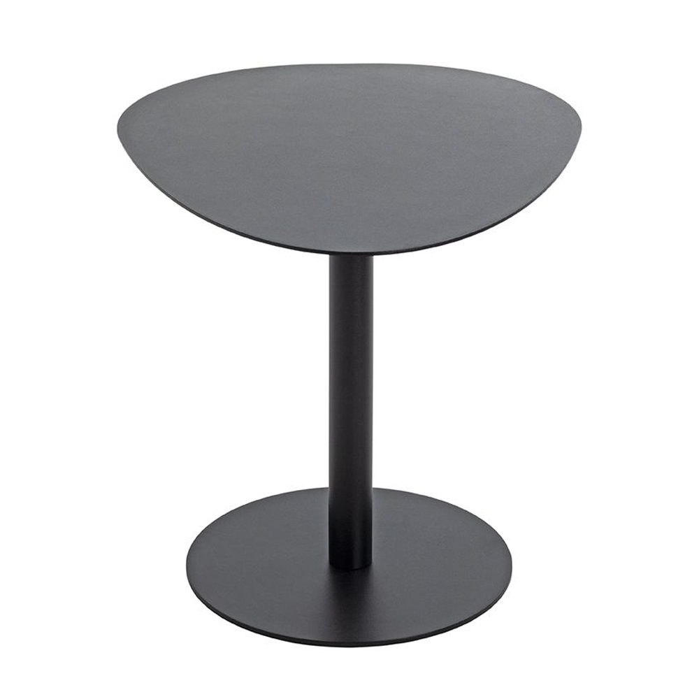 Evanston Triangle Metal End Table In Black