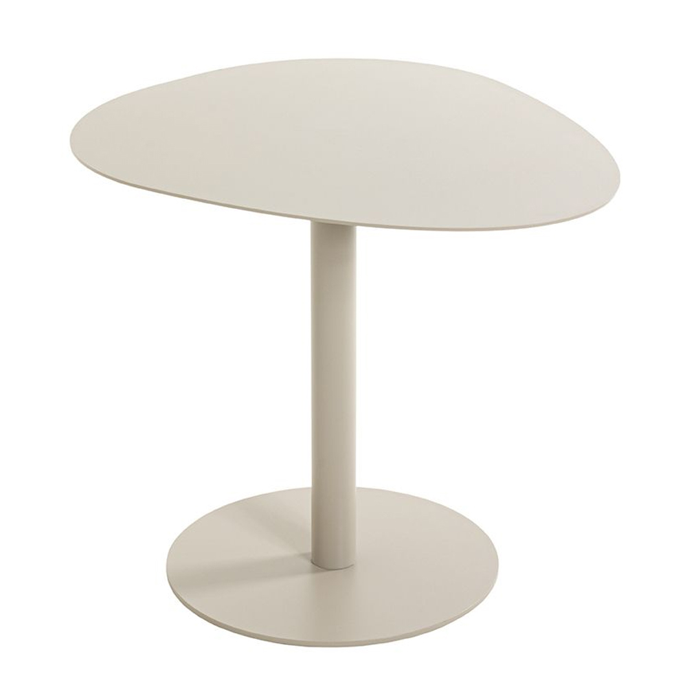 Evanston Triangle Metal End Table In Grey