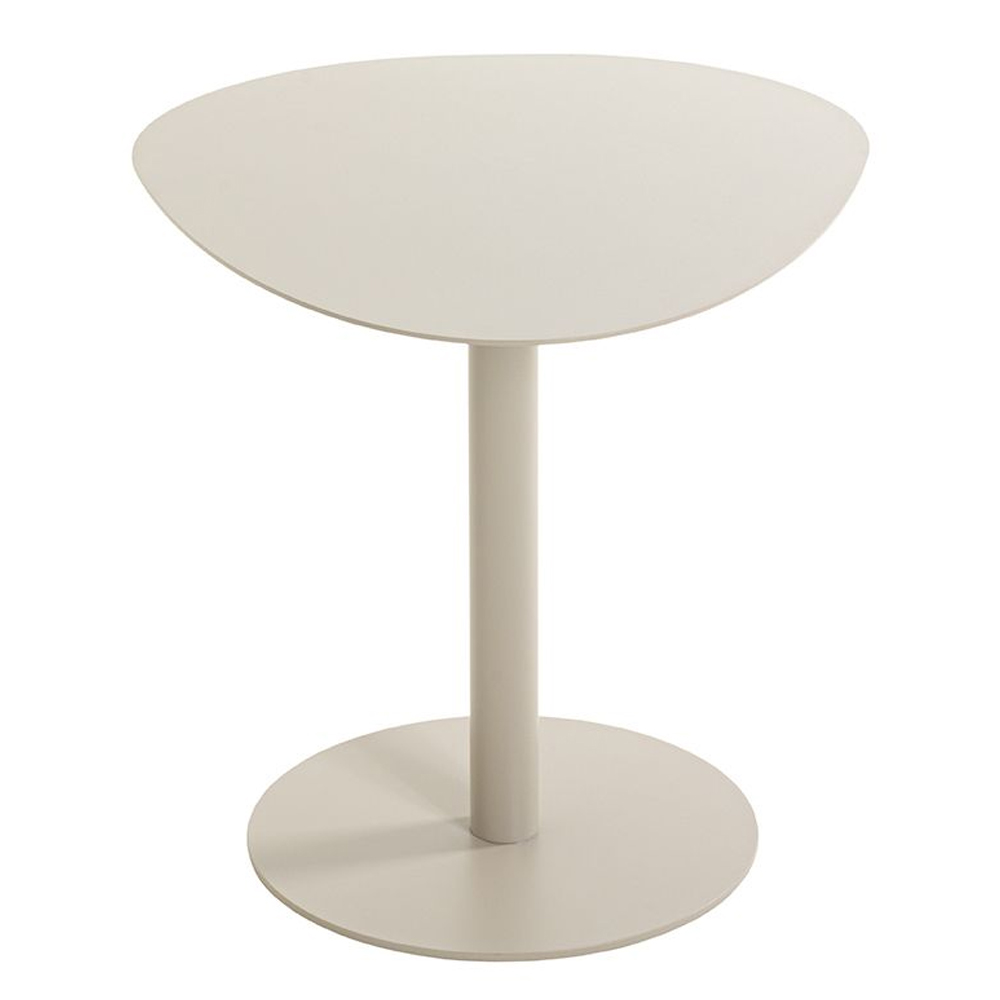 Evanston Triangle Metal End Table In Grey