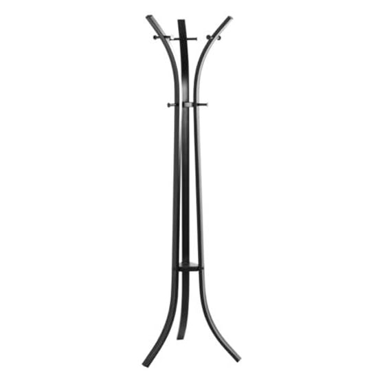 Evansville Metal Coat Stand With 9 Hooks In Black