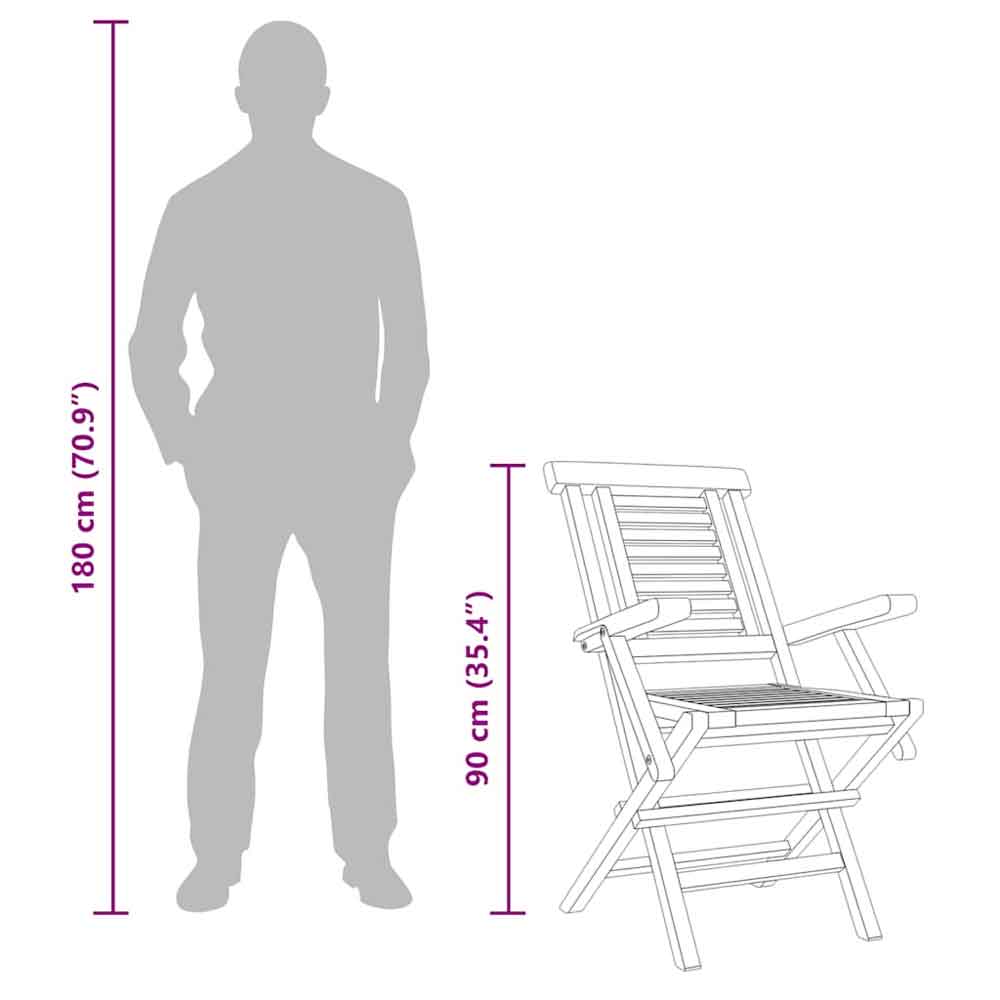 Evaril Garden Solid Wood Armchairs in Teak