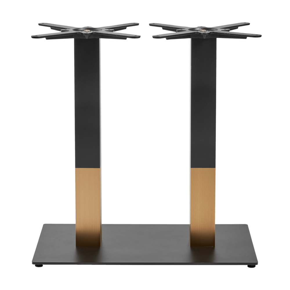 Evario 120cm Marble Effect Top Dining Table with Black Gold Base