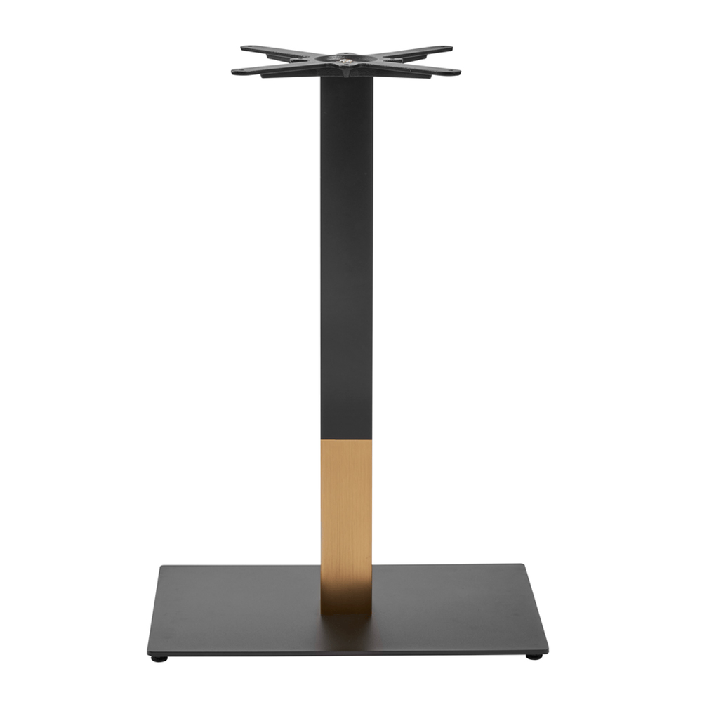 Evario Square 80cm Marble Effect Top Dining Table with Black Gold Base
