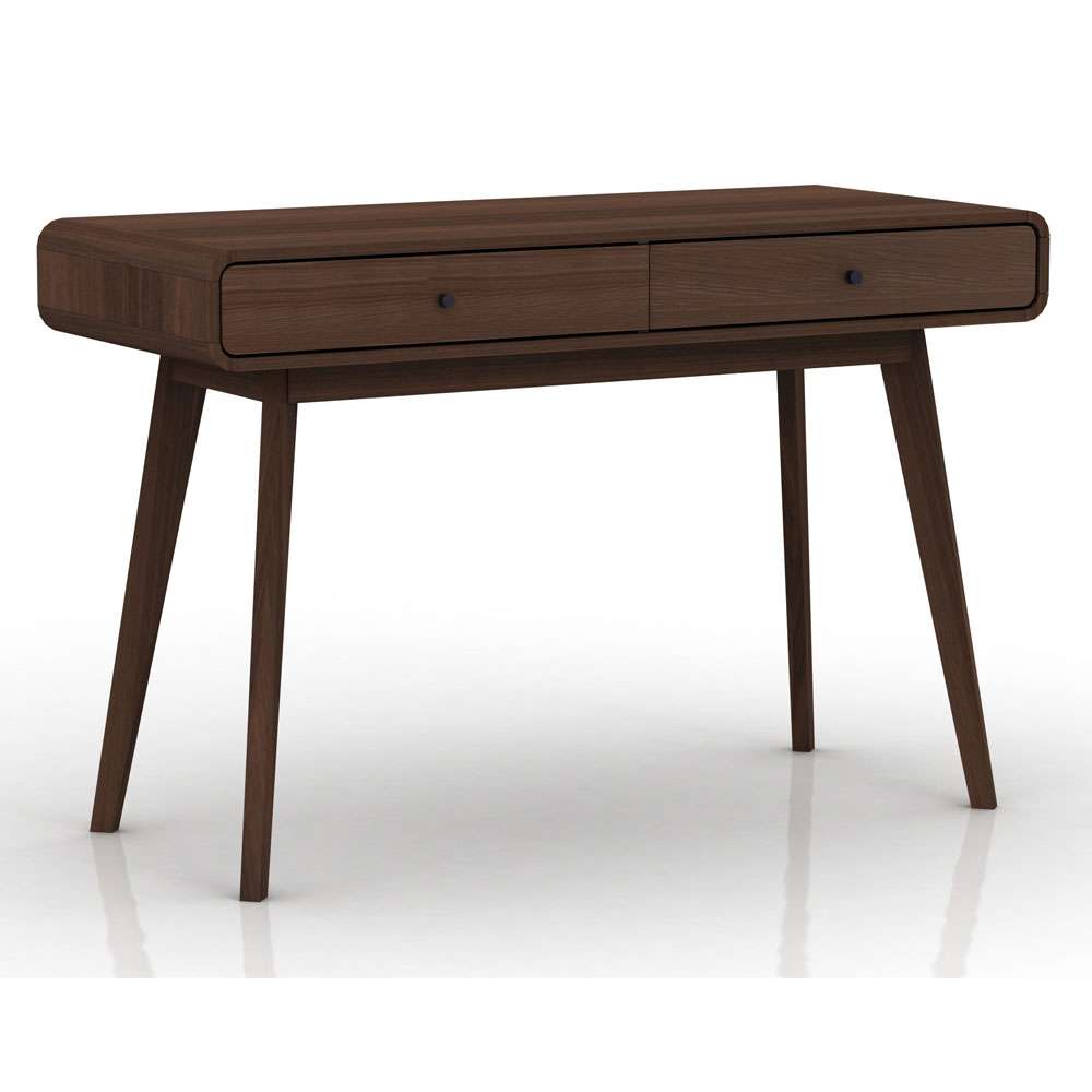 Evarion Wooden Console Table with 2 Drawers in Walnut