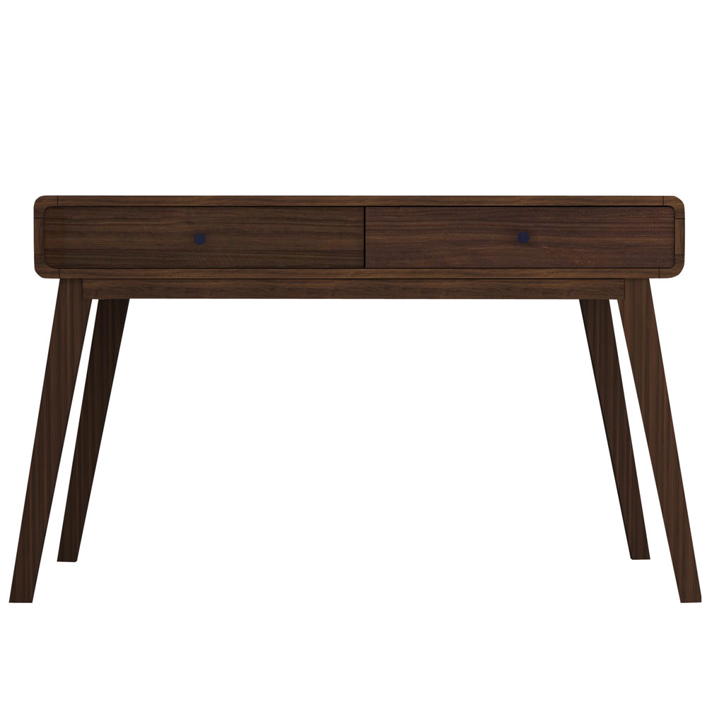Evarion Wooden Console Table with 2 Drawers in Walnut