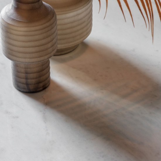 Evartania White Marble Dining Table With Gold Metal Base