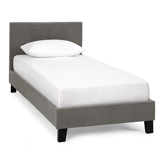 Evelyn Steel Fabric Upholstered Single Bed_2