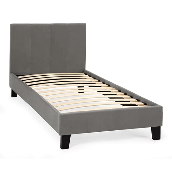 Evelyn Steel Fabric Upholstered Single Bed_3