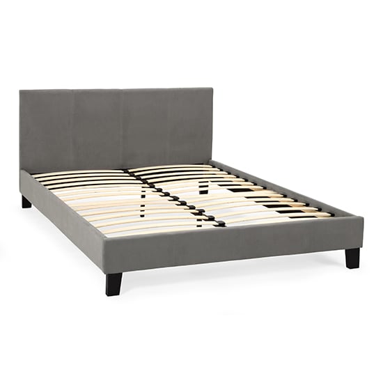 Evelyn Steel Fabric Upholstered Small Double Bed_4