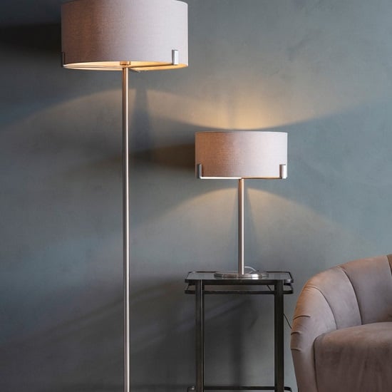 Evelyn Table Lamp With Dusty Pink Shade