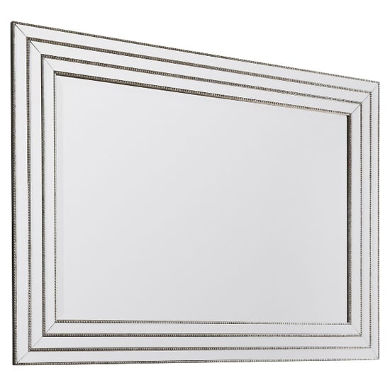 Everett Rectangular Wall Bedroom Mirror In Silver Frame_2