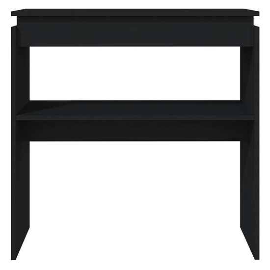 Everill Wooden Console Table With Undershelf In Black_3