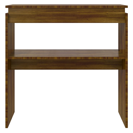 Everill Wooden Console Table With Undershelf In Brown Oak_3