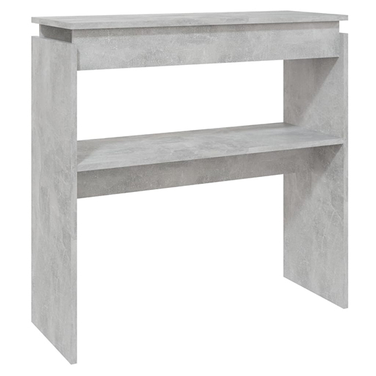 Everill Wooden Console Table With Undershelf In Concrete Effect_2