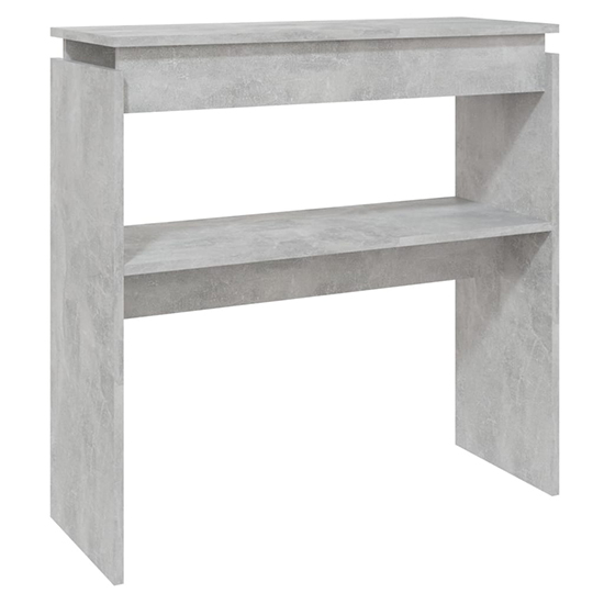 Everill Wooden Console Table With Undershelf In Concrete Effect