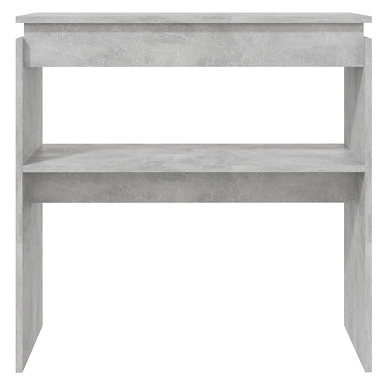 Everill Wooden Console Table With Undershelf In Concrete Effect_3
