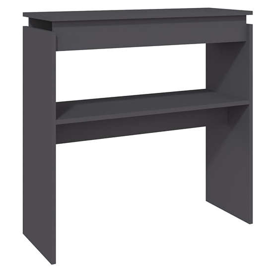 Everill Wooden Console Table With Undershelf In Grey_2