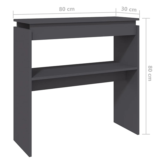 Everill Wooden Console Table With Undershelf In Grey_4