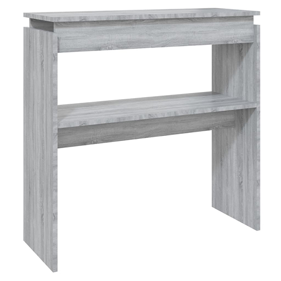 Everill Wooden Console Table With Undershelf In Grey Sonoma Oak