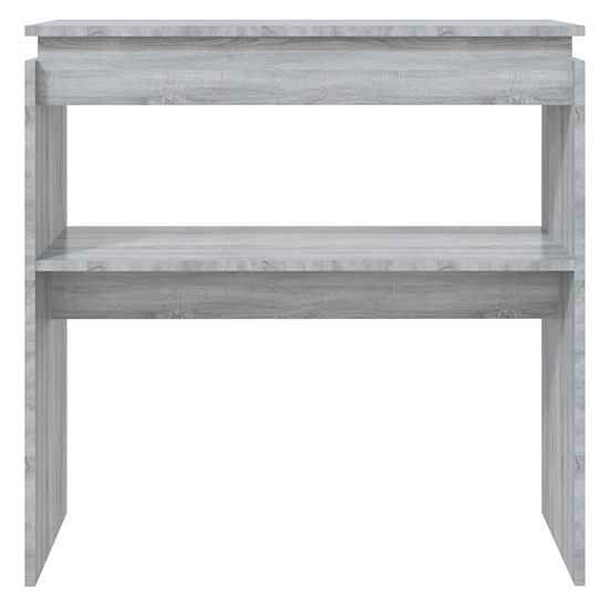 Everill Wooden Console Table With Undershelf In Grey Sonoma Oak