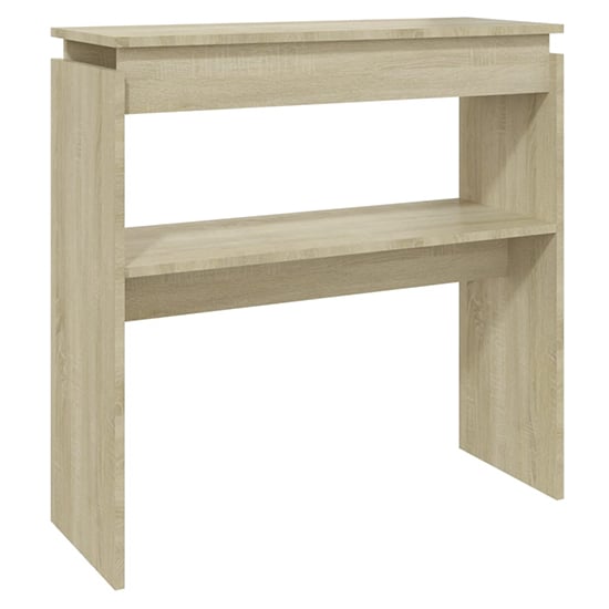 Everill Wooden Console Table With Undershelf In Sonoma Oak